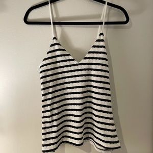 Zara Trafaluc Black & White Striped Tank